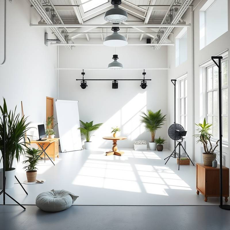 Interior view of the Daylight Studio showcasing its bright ambiance.
