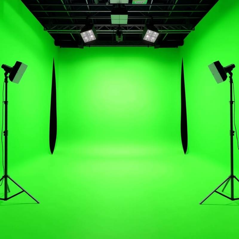 The Chroma Key Studio showing its seamless green screen backdrop.